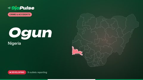 9jaPulse graphic: map of Nigeria highlighting Ogun, Nigeria