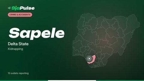 9jaPulse graphic: map of Nigeria highlighting Sapele, Delta State