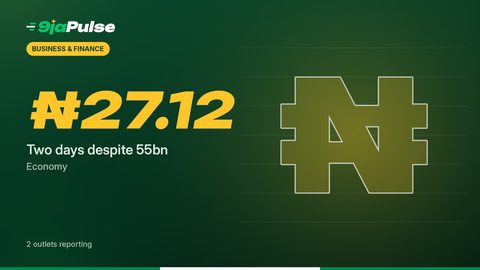 9jaPulse graphic: ₦27.12 – Two days despite 55bn