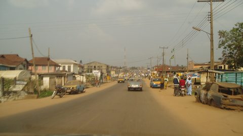 Ondo State, Nigeria – Yaba Street in Ondo City, Ondo State, Nigeria