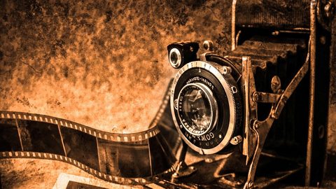 Illustrative photo: camera, film, vintage