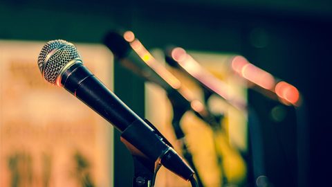 Illustrative photo: mic, microphone, sound check