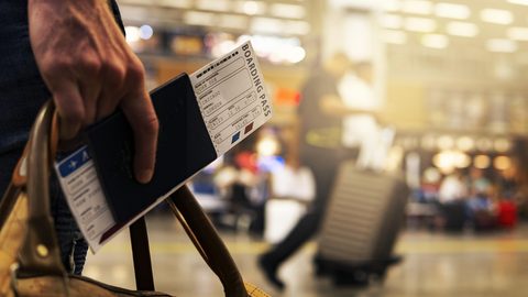 Illustrative photo: merry christmas, boarding pass, travel