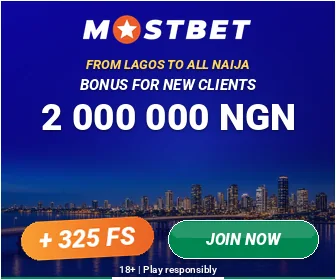 Mostbet: From Lagos to all Naija. Bonus for new clients 2 000 000 NGN + 325 FS. 18+, play responsibly.