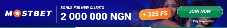 Mostbet: Naija welcome offer. Bonus for new clients 2 000 000 NGN + 325 FS. 18+, play responsibly.